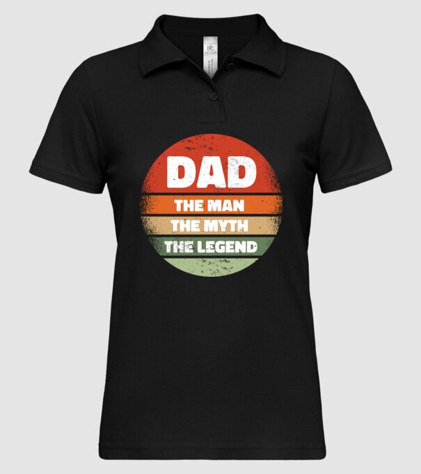 Dad The Man The Myth The Legend model negru pe tricou