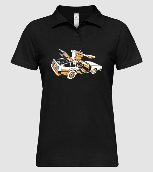 Delorian Înapoi în viitor model negru pe tricou