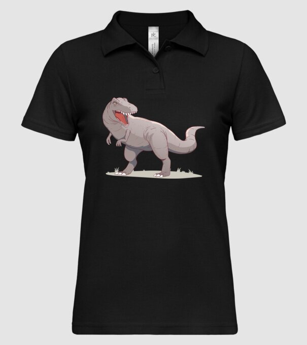 Dinozaur T-rex model negru pe tricou