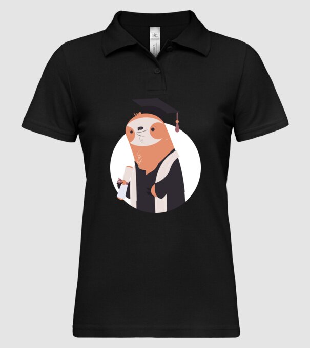 Leneș cu diplomă pentru absolvire model negru pe tricou