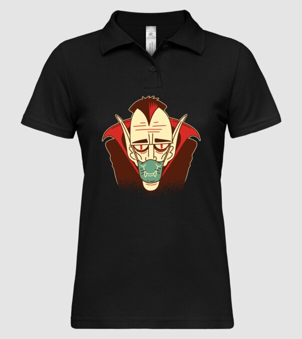 Dracula în mască model negru pe tricou
