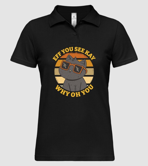 Eff You See Kay Why Oh You model negru pe tricou