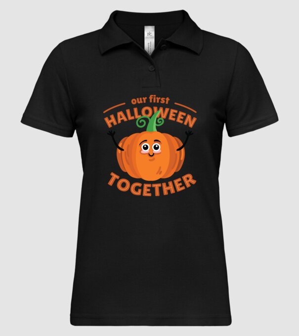 Primul nostru Halloween împreună model negru pe tricou