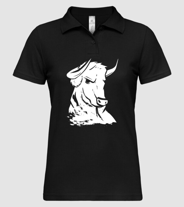 Taur puternic model negru pe tricou