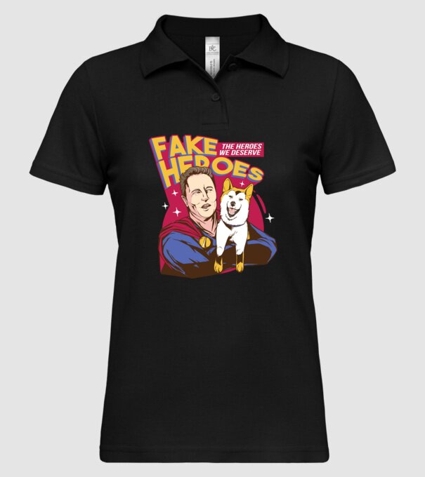 Fake Hero Elon Musk model negru pe tricou