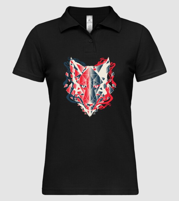 Wolf Head model negru pe tricou