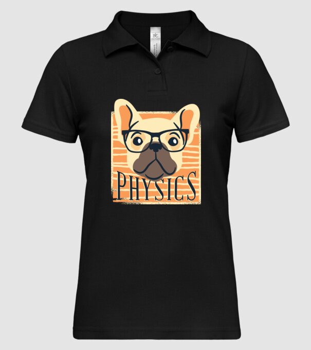Câine Fizică model negru pe tricou