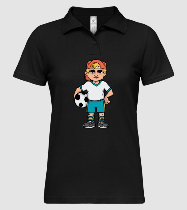 Băiat Fotbalist model negru pe tricou