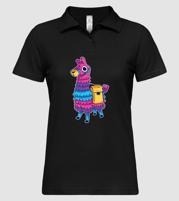 Fortnite LLama - Tricou gamer cu lama model negru pe tricou