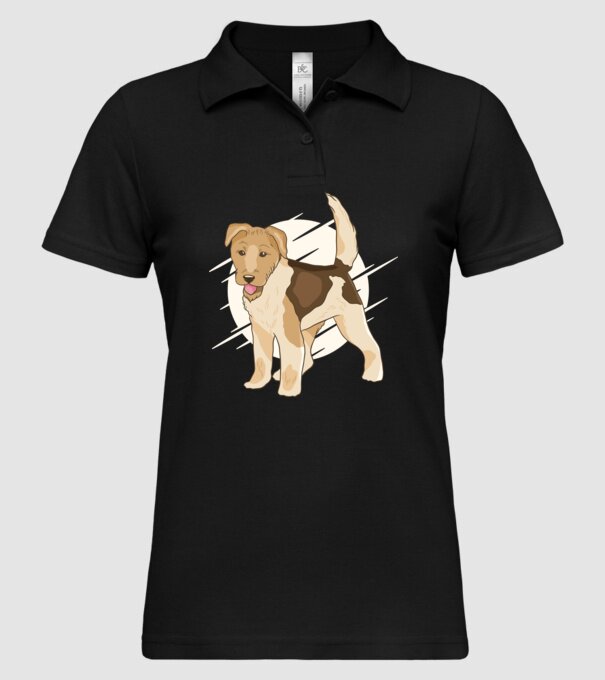 Fox Terrier model negru pe tricou