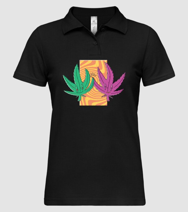 Frunze marijuana salut model negru pe tricou