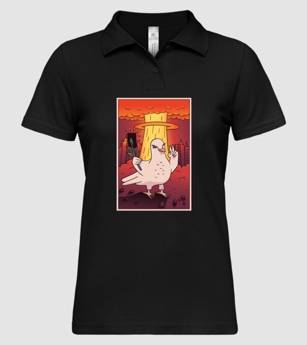 Selfie Porumbel Bombă nucleară model negru pe tricou