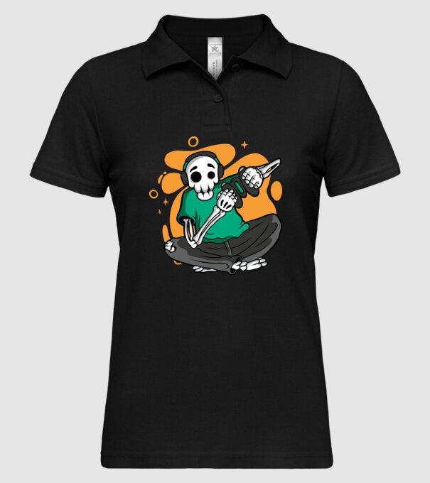 Schelet Gamer model negru pe tricou