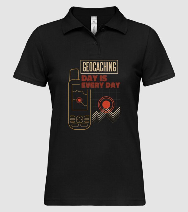 Geocaching model negru pe tricou