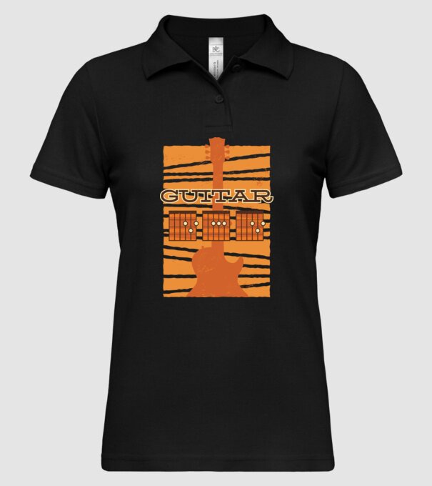 Tată chitarist model negru pe tricou