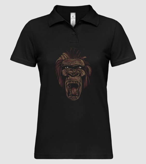 Gorilla Face model negru pe tricou