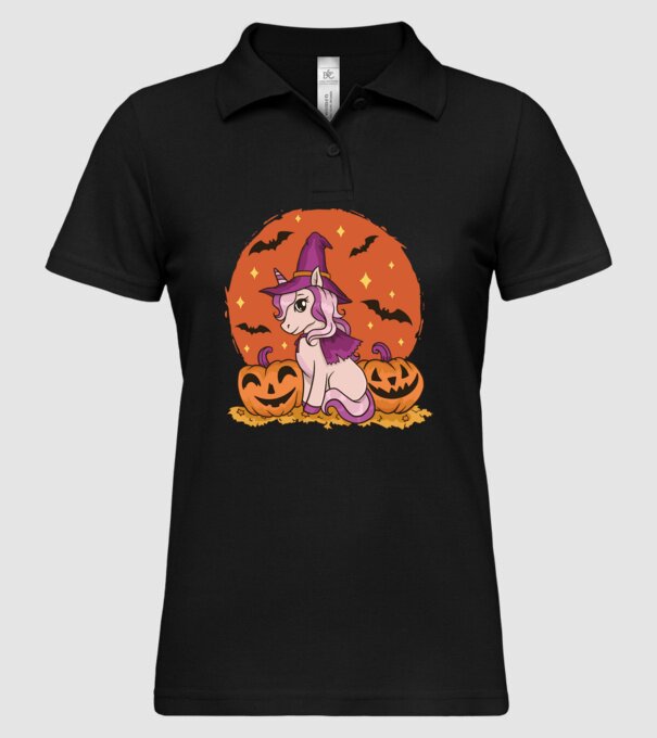 Unicorn Halloween model negru pe tricou