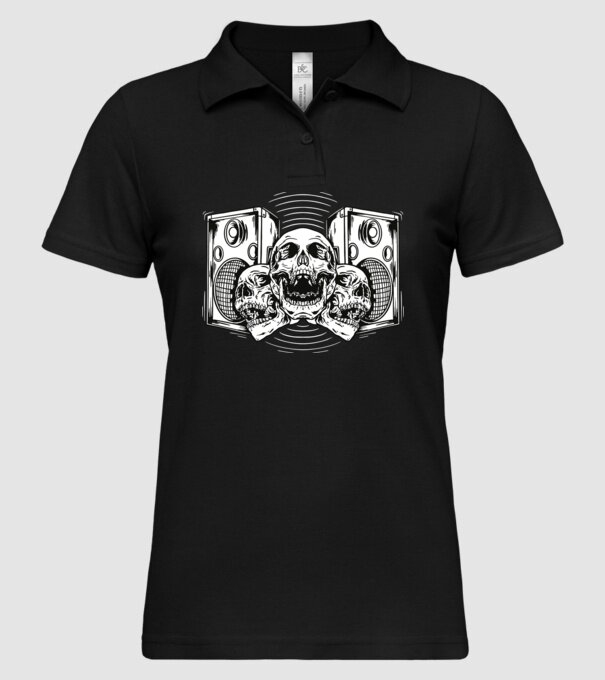 Cranii difuzor model negru pe tricou