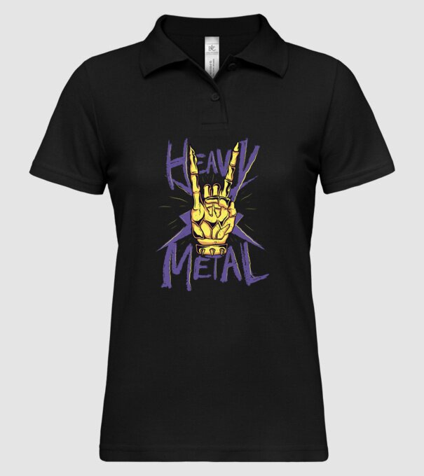 Heavy Metal model negru pe tricou
