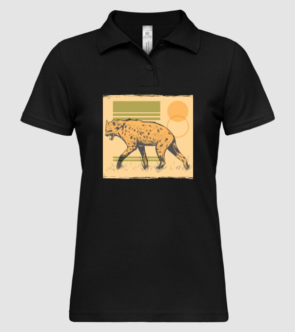 Hienă model negru pe tricou