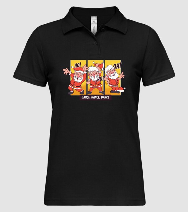 Hohoho dans Moș Crăciun model negru pe tricou