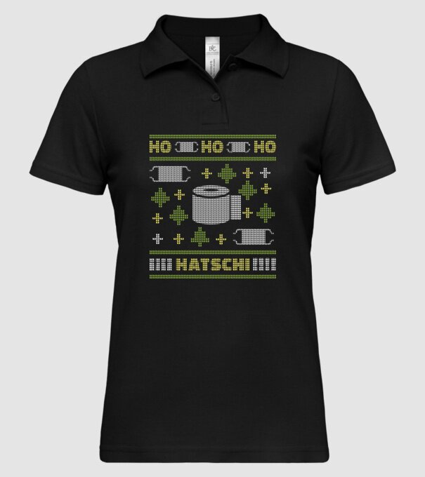 Hohohoho hârtie igienică pulover urât model negru pe tricou