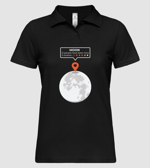 Luna Recenzie model negru pe tricou