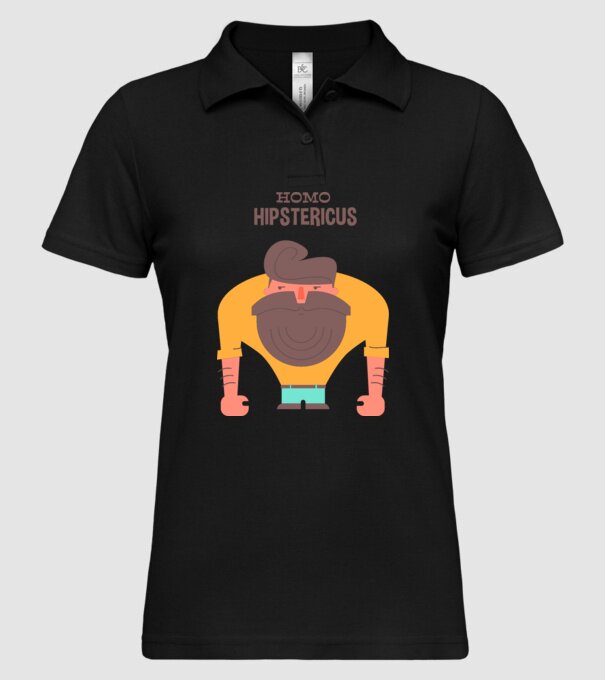 Homo Hipstericus model negru pe tricou