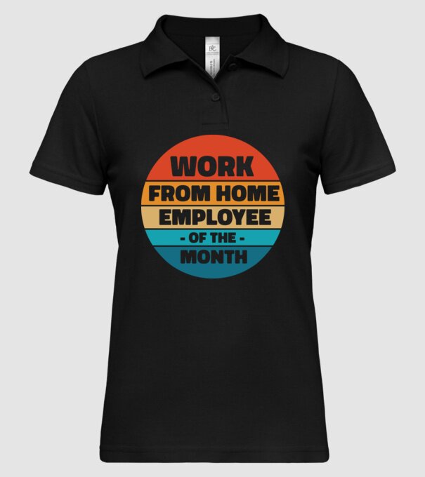 Lucrătorul la domiciliu al lunii model negru pe tricou