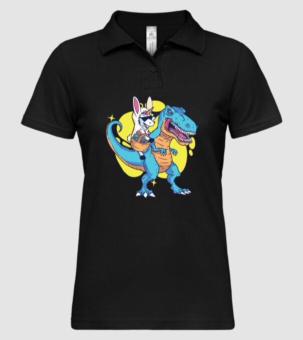 Dinozaur de Paște model negru pe tricou