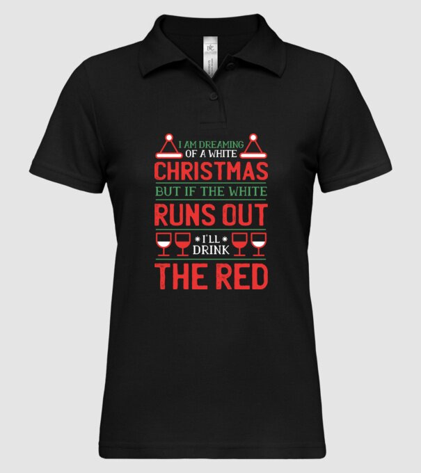 I am dreaming of a white Christmas model negru pe tricou
