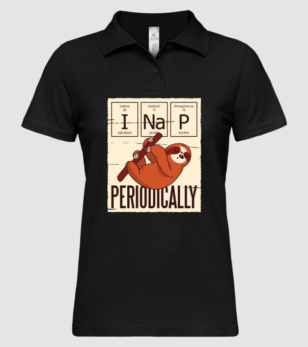 I NaP Periodic tricou leneș model negru pe tricou