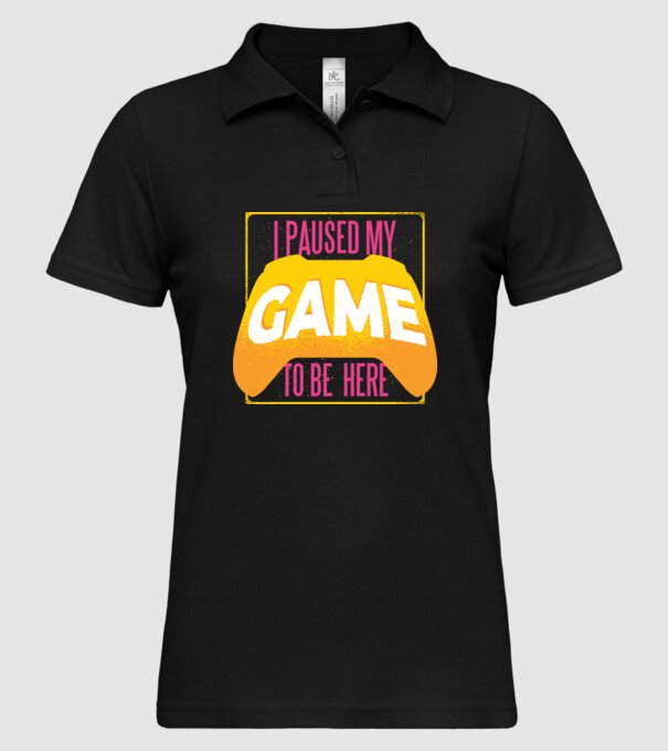 I paused my game to be here tricou amuzant Gamer model negru pe tricou