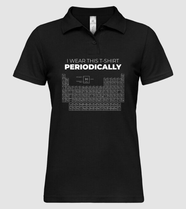 I wear this t-shirt periodically model negru pe tricou