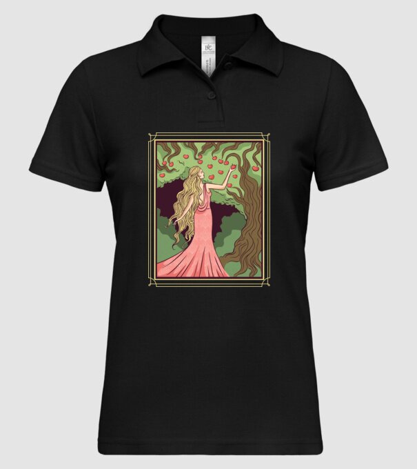 Zeița Idunna model negru pe tricou