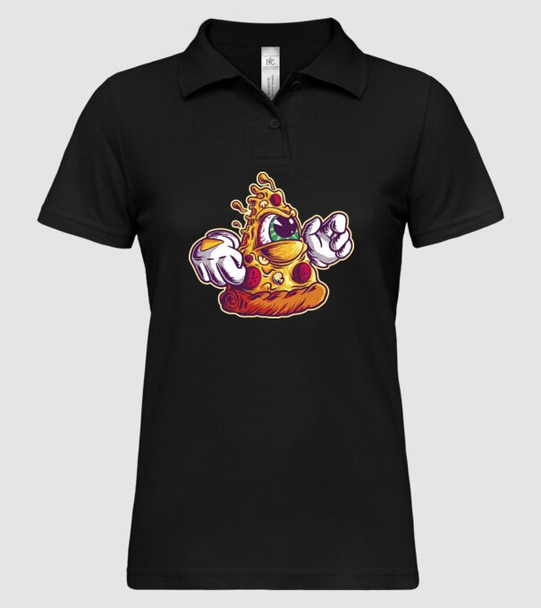 Pizza Illuminati model negru pe tricou
