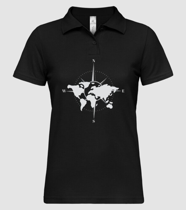 Busolă model negru pe tricou