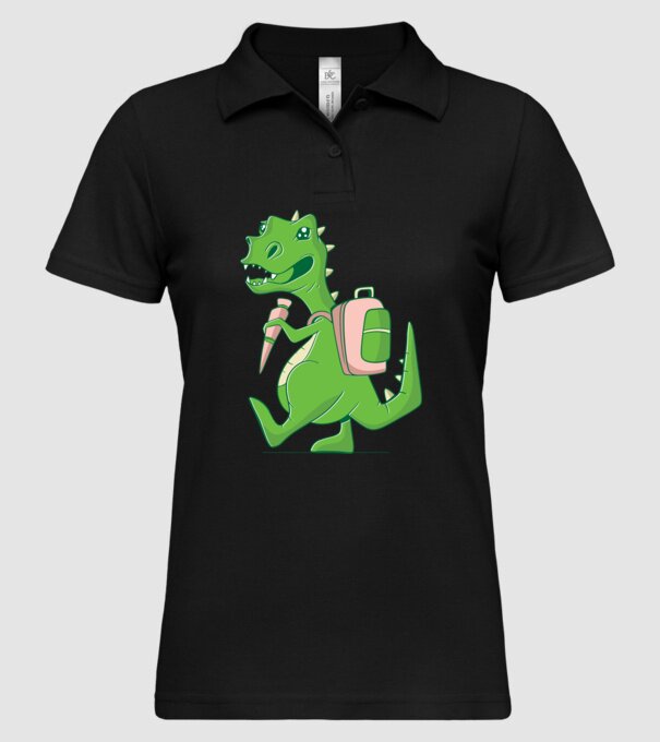 Elev Dino model negru pe tricou