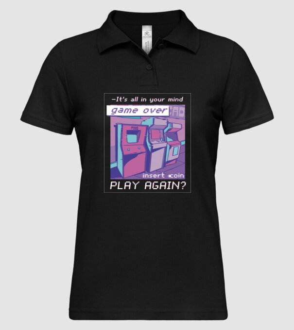 Sala de jocuri Retro Arcade model negru pe tricou