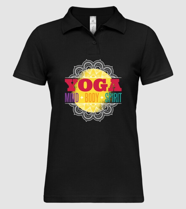 Valori yoga model negru pe tricou