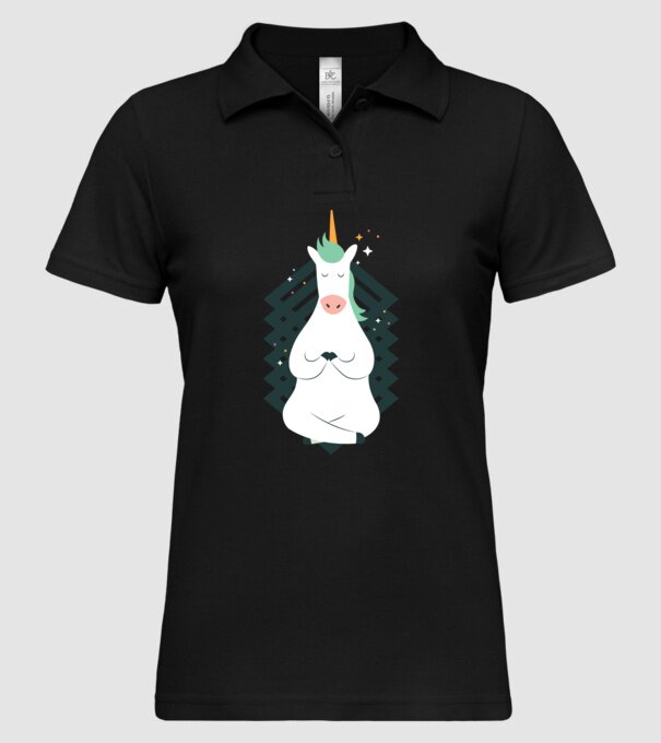 Yoga Unicron model negru pe tricou