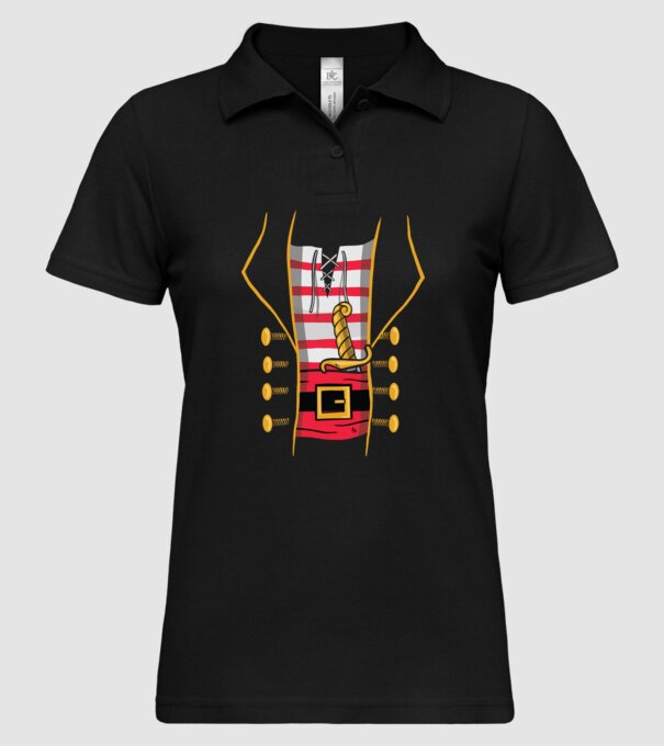 Costum de pirat pentru Halloween model negru pe tricou
