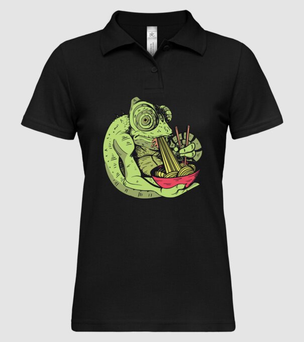 Cameleon cu paste model negru pe tricou