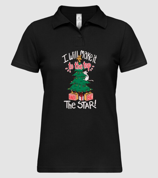 Pisică de Crăciun model negru pe tricou