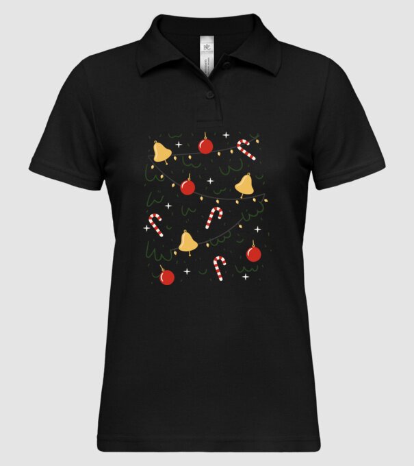 Decorații Crăciun model negru pe tricou