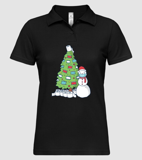 Brad De Crăciun model negru pe tricou