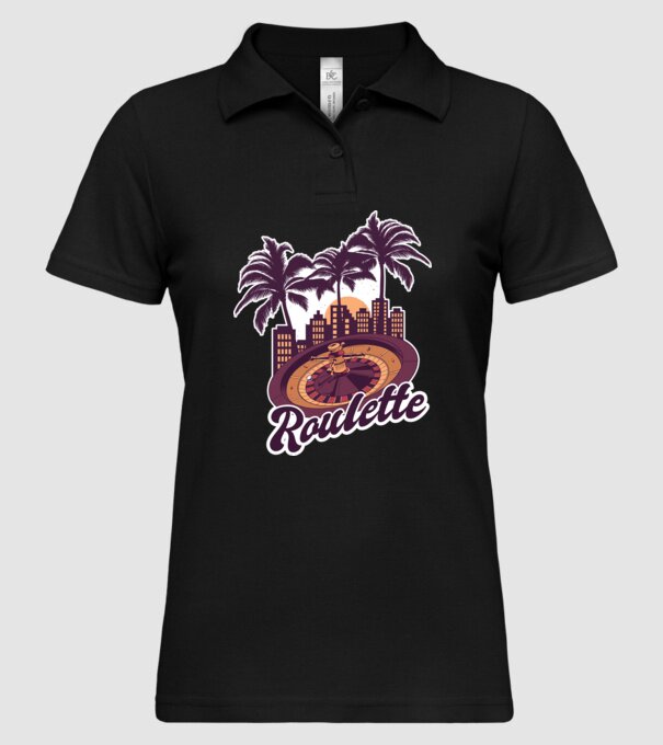 Casino Roulette model negru pe tricou