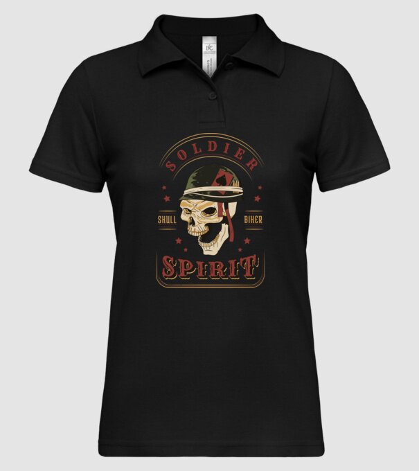 Soldat Craniu model negru pe tricou