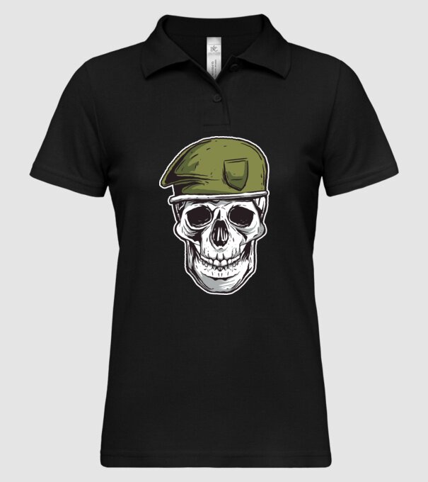 Craniu Soldat model negru pe tricou