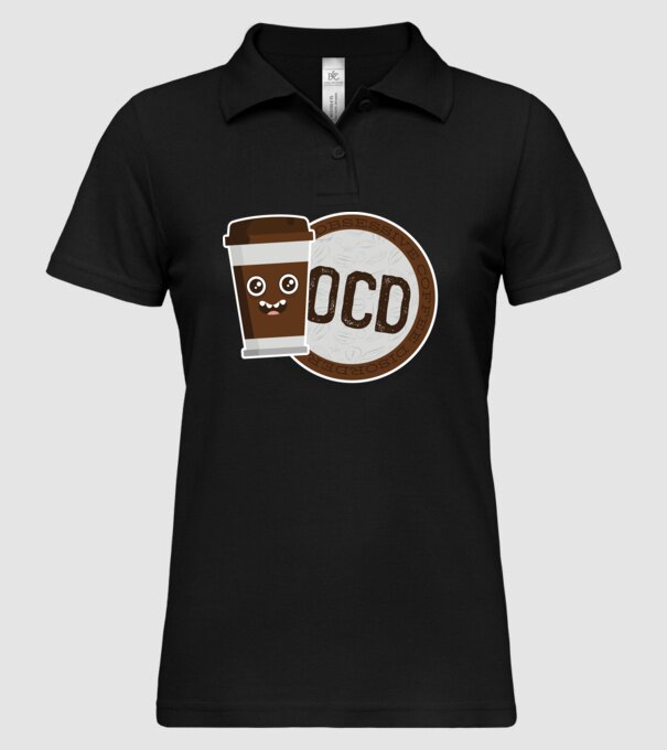 Cafea Dragoste și dependență model negru pe tricou